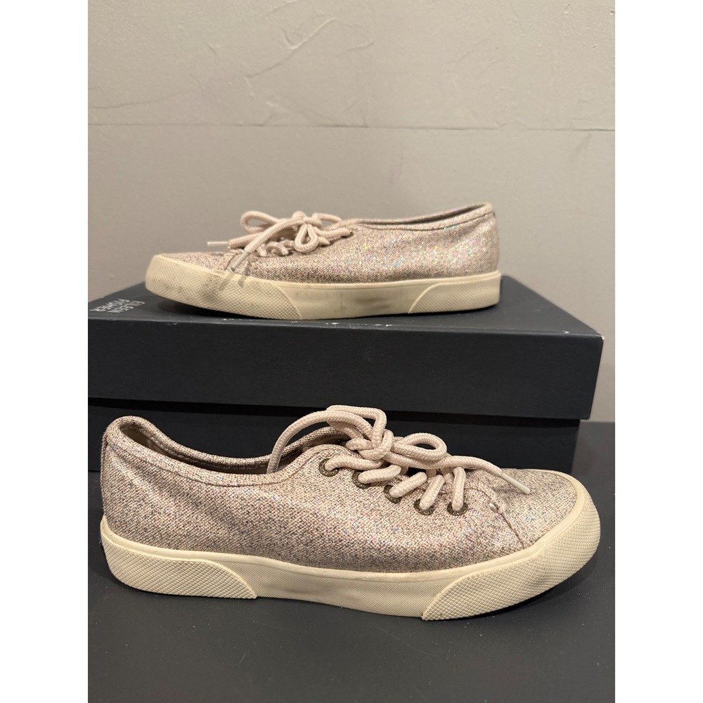 Sperry Women's Glitter Sneakers Low Top Lace Up Casual Shoes Size 6.5